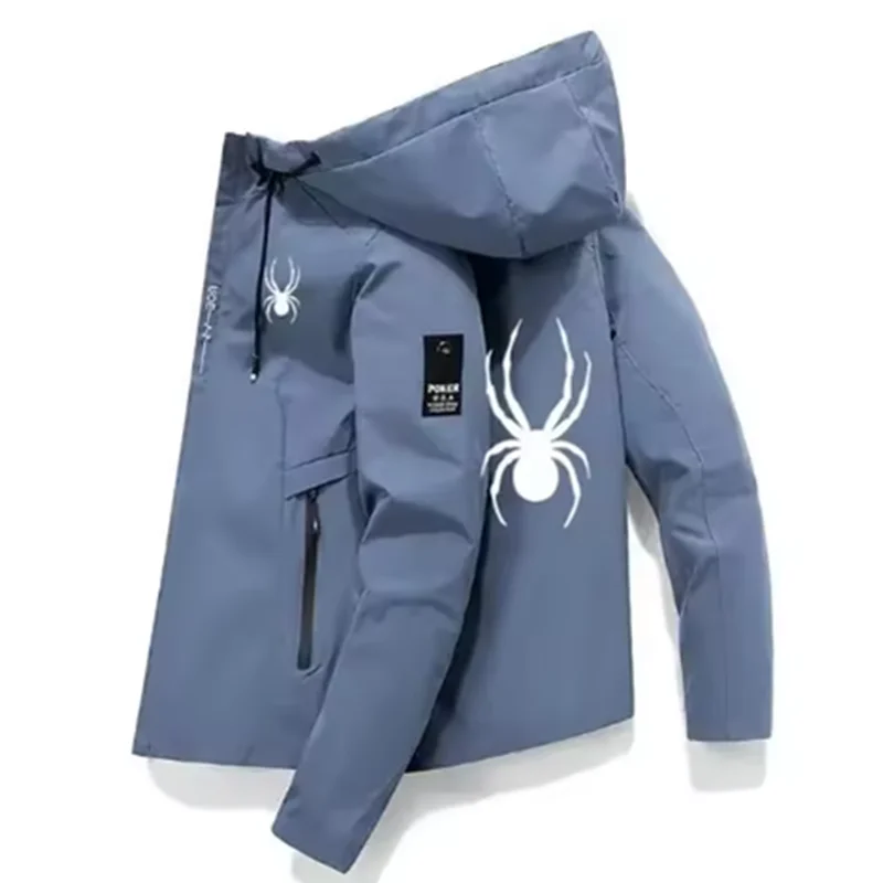 

2025 Ежедневная стильная мужская ветрозащитная спортивная куртка со швами — повседневная высококачественная шляпа с плоскими полями — мужская одежда — летняя одежда с капюшоном