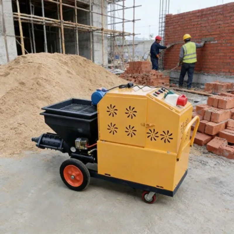 Mortar Sprayer Plastering Machine Wall Cement Render Spray Equipment High Pressure Plaster Gun Electric