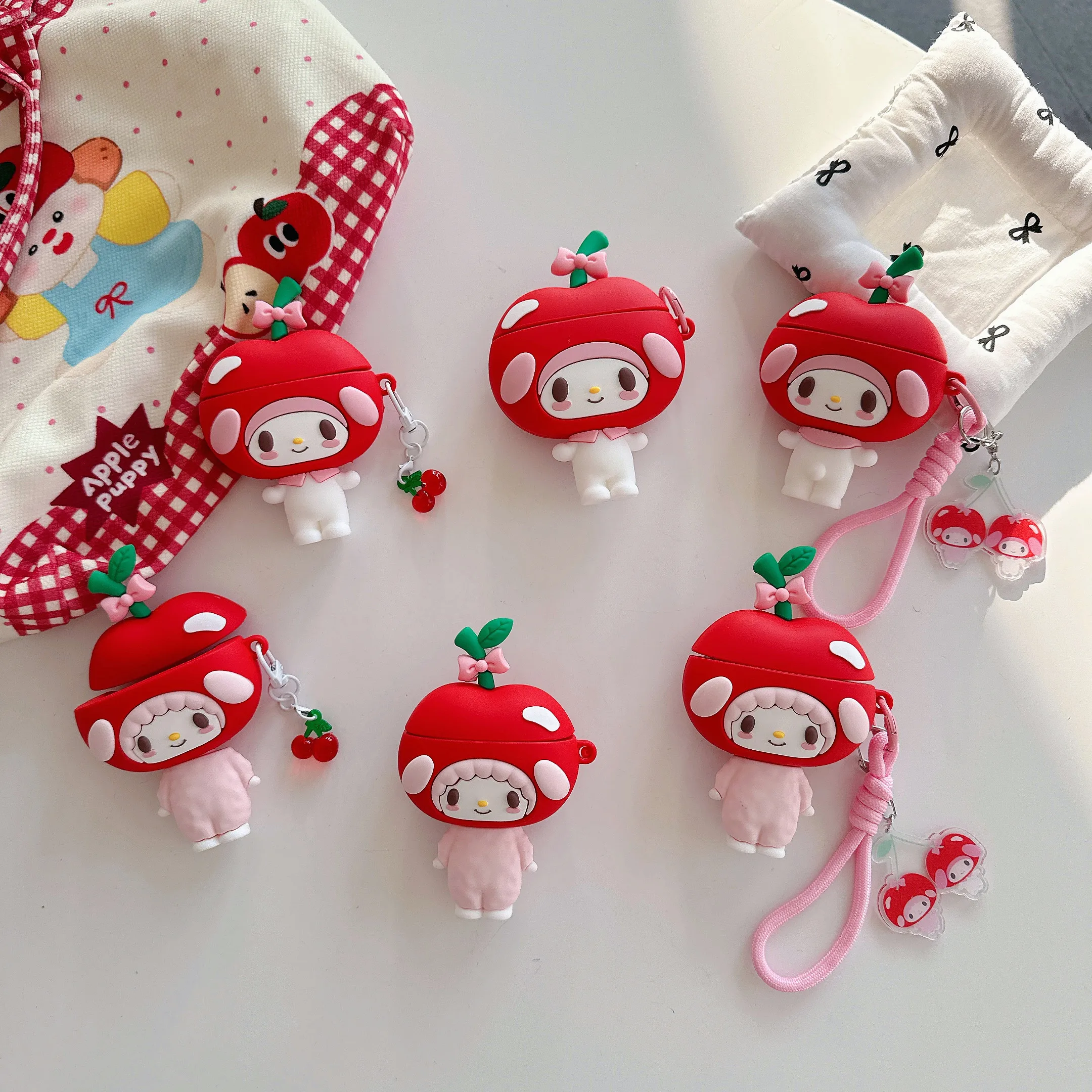 Big Head Big Apple Cartoon For Melody Piano Silicone Headphone Case Stereoscopic Cute Style For AirPods4 1 2 3 Pro Pro 2 Pro 3