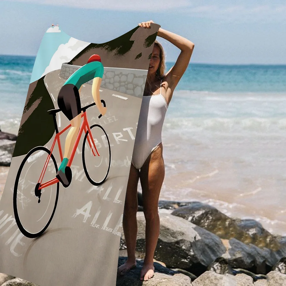 Cycling Vintage Microfiber Beach Towel Absorbent Quick Dry Soft Yoga Swimming Resort Mountain Climbing Towel