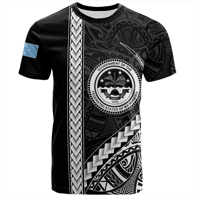 3D Federated States Of Micronesia FSM Polynesian Style Printing T Shirt Flag Of FSM Graphic T-shirts For Men Fashion Clothes Top