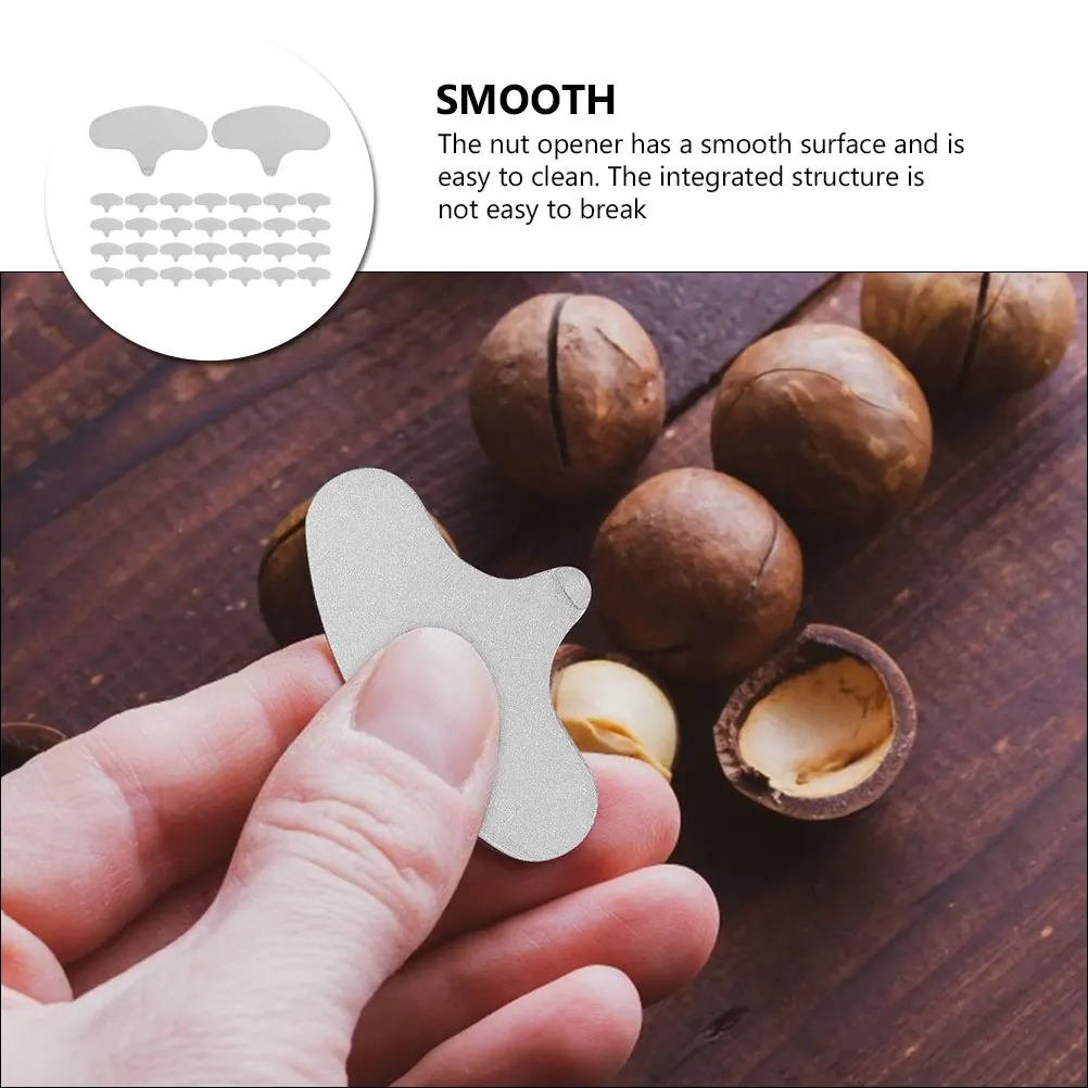 

30Pcs Macadamia Nut Opener Premium Iron Nut Cracker Compact Portable Walnut Cracker Tool Multi Use Dried Fruit Opener Manual