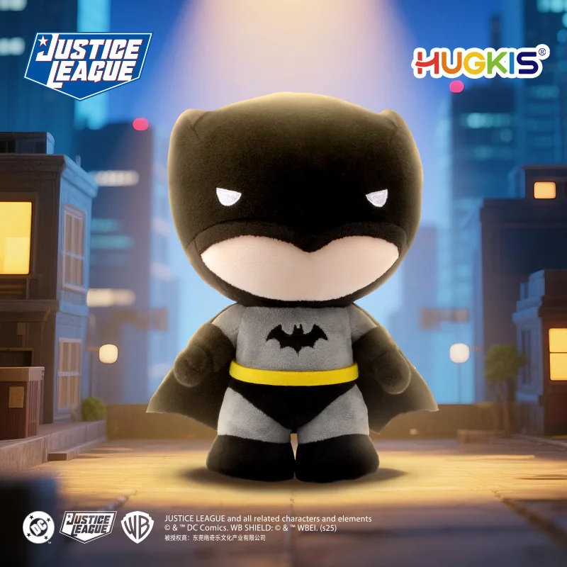 Bandai Neue 20 cm Justice League Echte Plüschpuppe Cartoon Niedliche Batman Puppe Superman Puppe Geburtstagsgeschenk Weihnachtsgeschenk