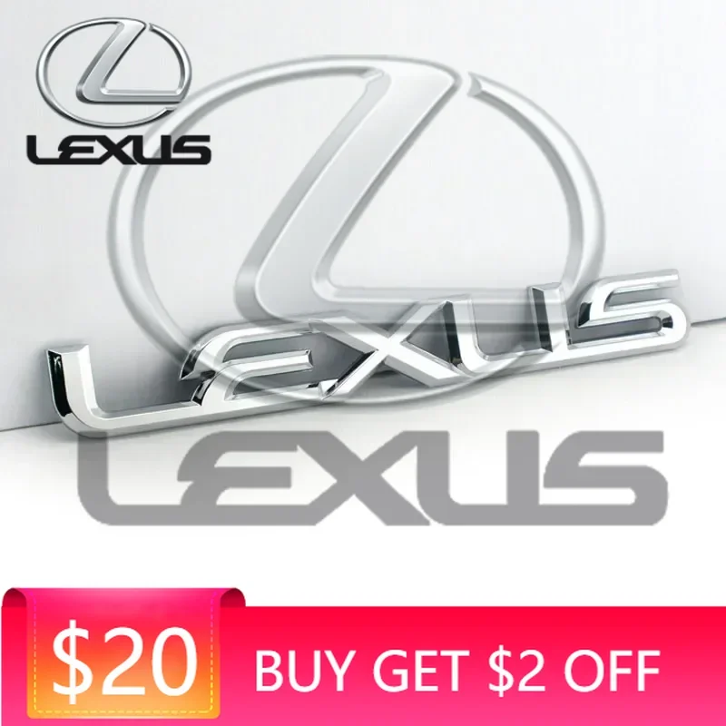

Emblems For Lexus Logo ES300 IS300 IS350 ES250 ES350 IS250 CT200H NX200 Accessories ABS/Metal Car Rear Trunk Emblem Badge Sticke