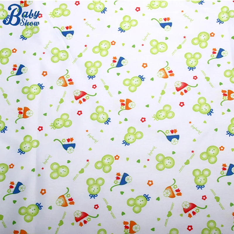 1M PUL Waterproof Diaper Fabric Polyester Printed Cloth Fabric Sewing for DIY Handmade Washable Baby Nappy Bags & Menstrual Pad