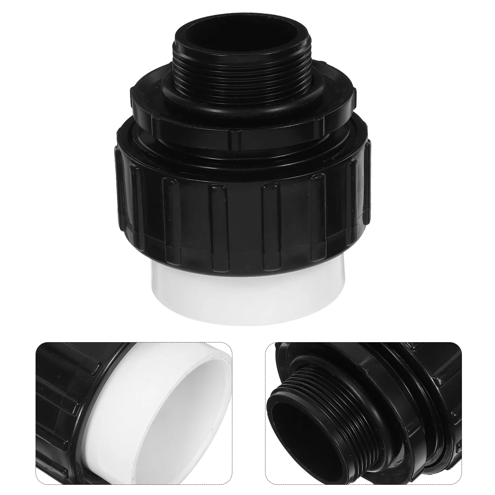 

1 Pair High Temperature Pool Pump Unions Slip Coupling Adapter For Spa Swimming Pool Durable Abs Waterproof Seal Quick Slide