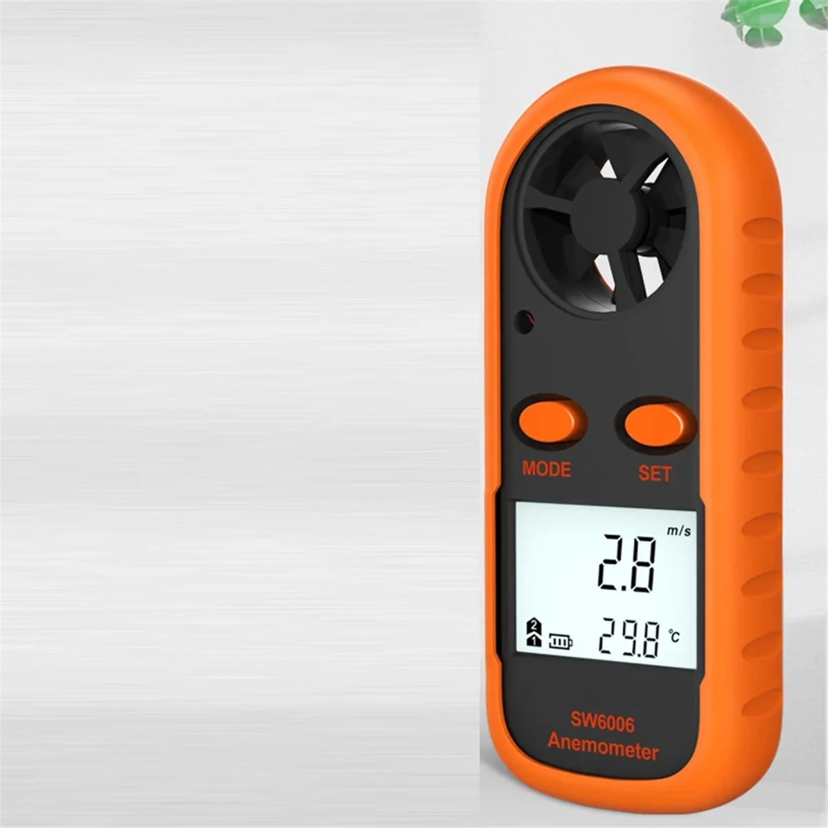 ABJZ 風速計ハンドヘルド、軽量デジタル風速計ベーン風速計風力発電温度湿度測定