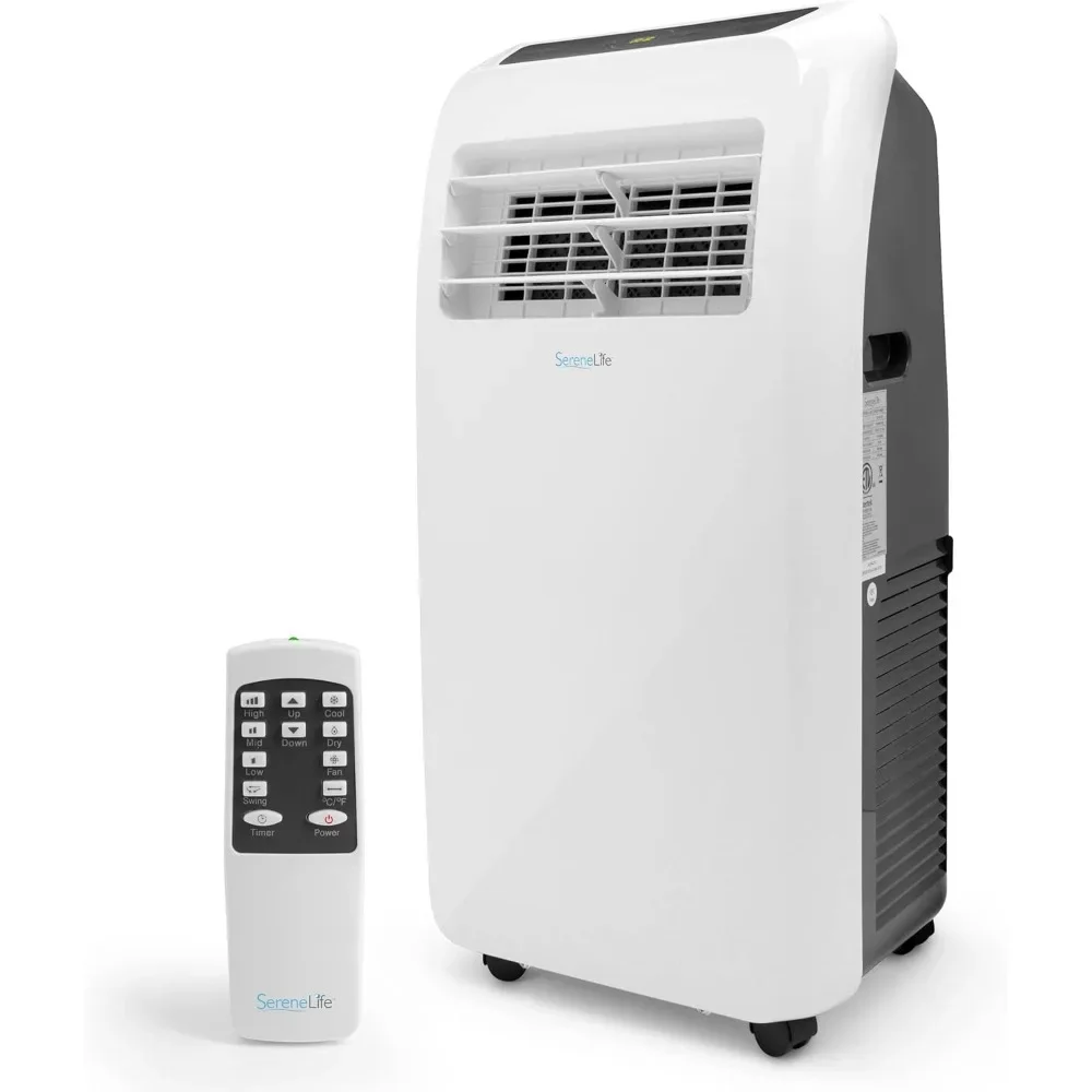 SereneLife SLPAC12.5 SLPAC 3-in-1 Portable Air Conditioner with Built-in Dehumidifier Function,Fan Mode, Remote Control,Complete