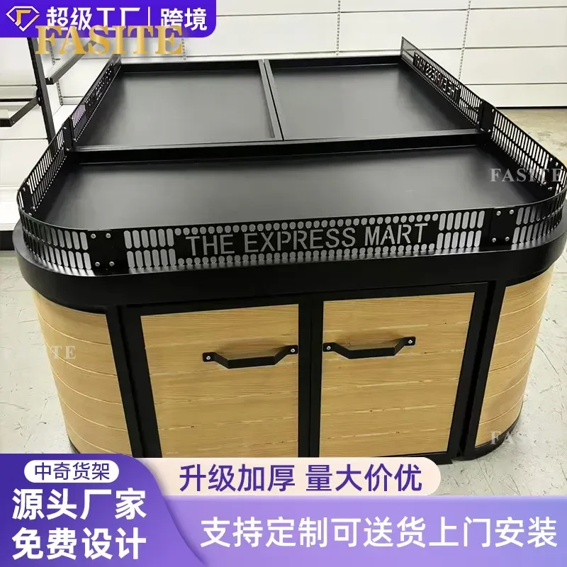 For Supermarket Fruit and Vegetable Display Rack Fresh Produce Shelf Store Organizer Stand Metal Storage Cabinet Showcase