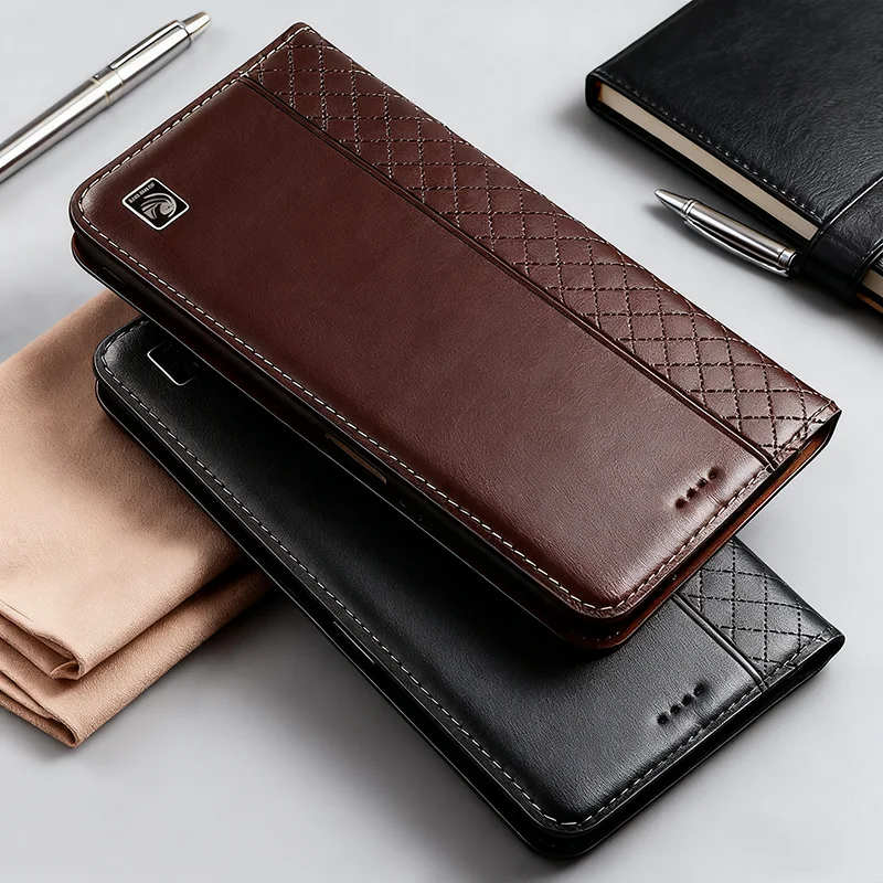 Nappa Echt Lederen Case Voor Samsung Galaxy A55 A35 A25 A15 A05 A05S A06 A16 A26 A36 A56 5G portemonnee Cover Flip Telefoon Gevallen