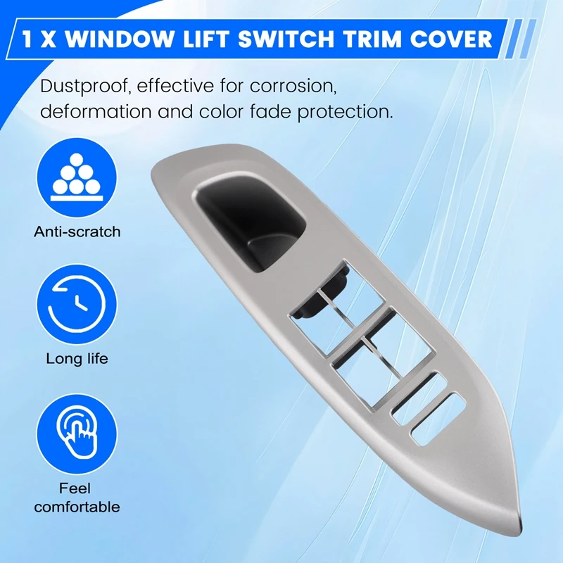 Cubierta embellecedora de interruptor de elevación de vidrio de ventana principal delantera izquierda 74232-52330-B0 para Toyota Yaris 2006-16 LHD Panel de interruptor de ventana de puerta