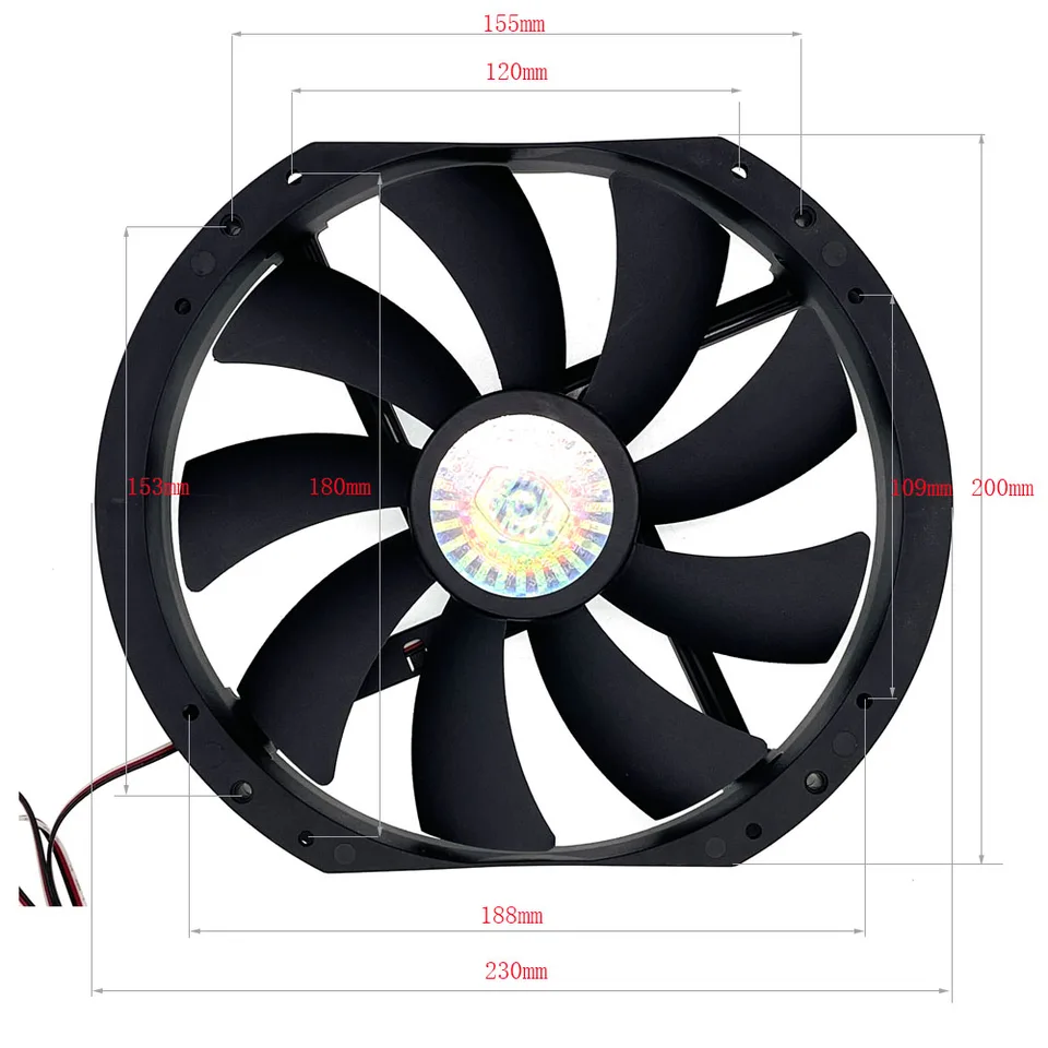 230mm サーバー用サイレントファン 12V