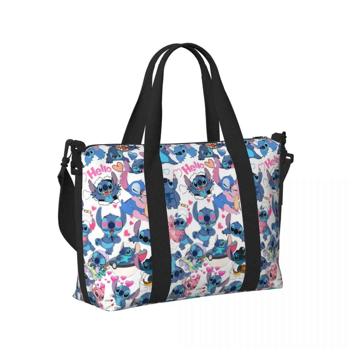 Bolso de mano personalizado de dibujos animados para mujer, bolsa grande de hombro para compras, gimnasio, playa, viaje