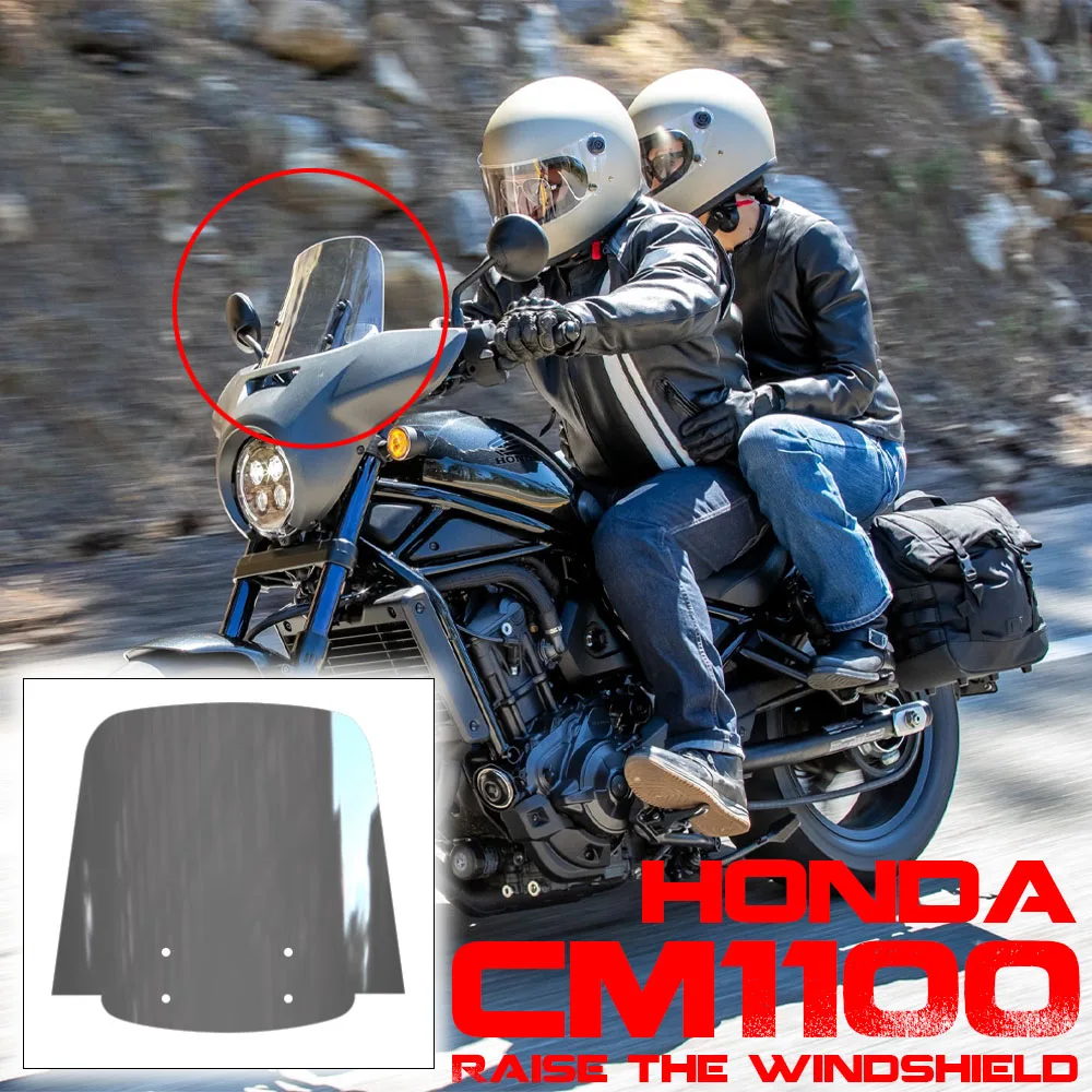 HONDA REBEL Raise Modified Windshield Accessories The Windshield FOR HONDA CM1100 Raise The Windshield CMX1100 Front Windshield