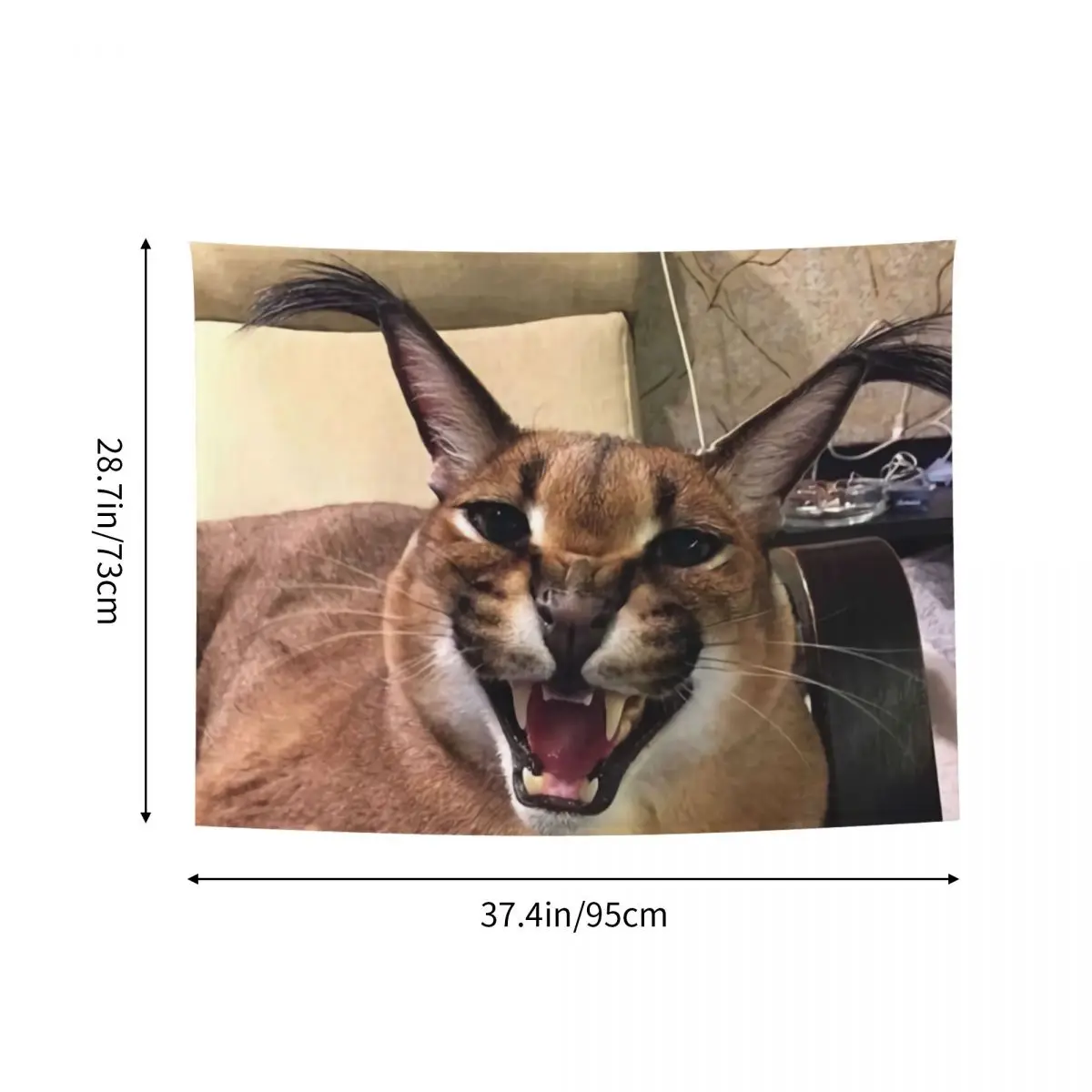 Arazzo Caracal Cat Floppa Meme Hippie personalizzato per la decorazione della camera da letto arazzi decorazioni per la casa