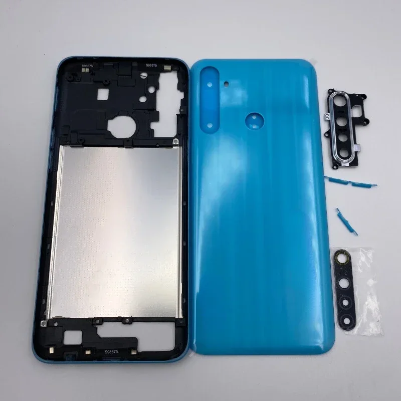 Phone Full Housing Middle Frame+Battery Back Cover Case Panel Replacement Parts for Oppo Realme 6i RMX2040