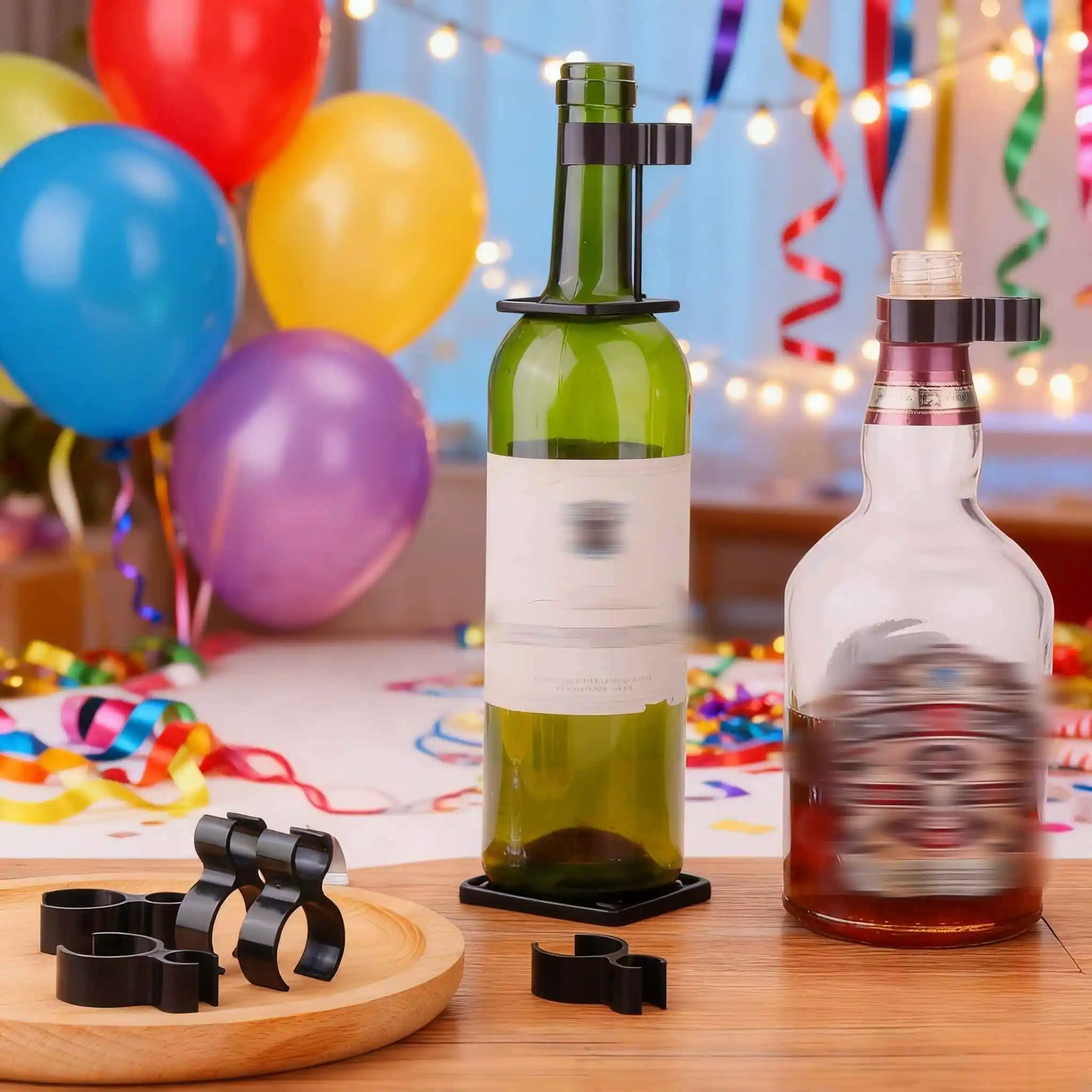

10pcs Wine Champagne Bottle Sparkler Holder Plastic Bottle Sparklers Clips for Candle Christmas Parties Wedding Home Kitchen Bar