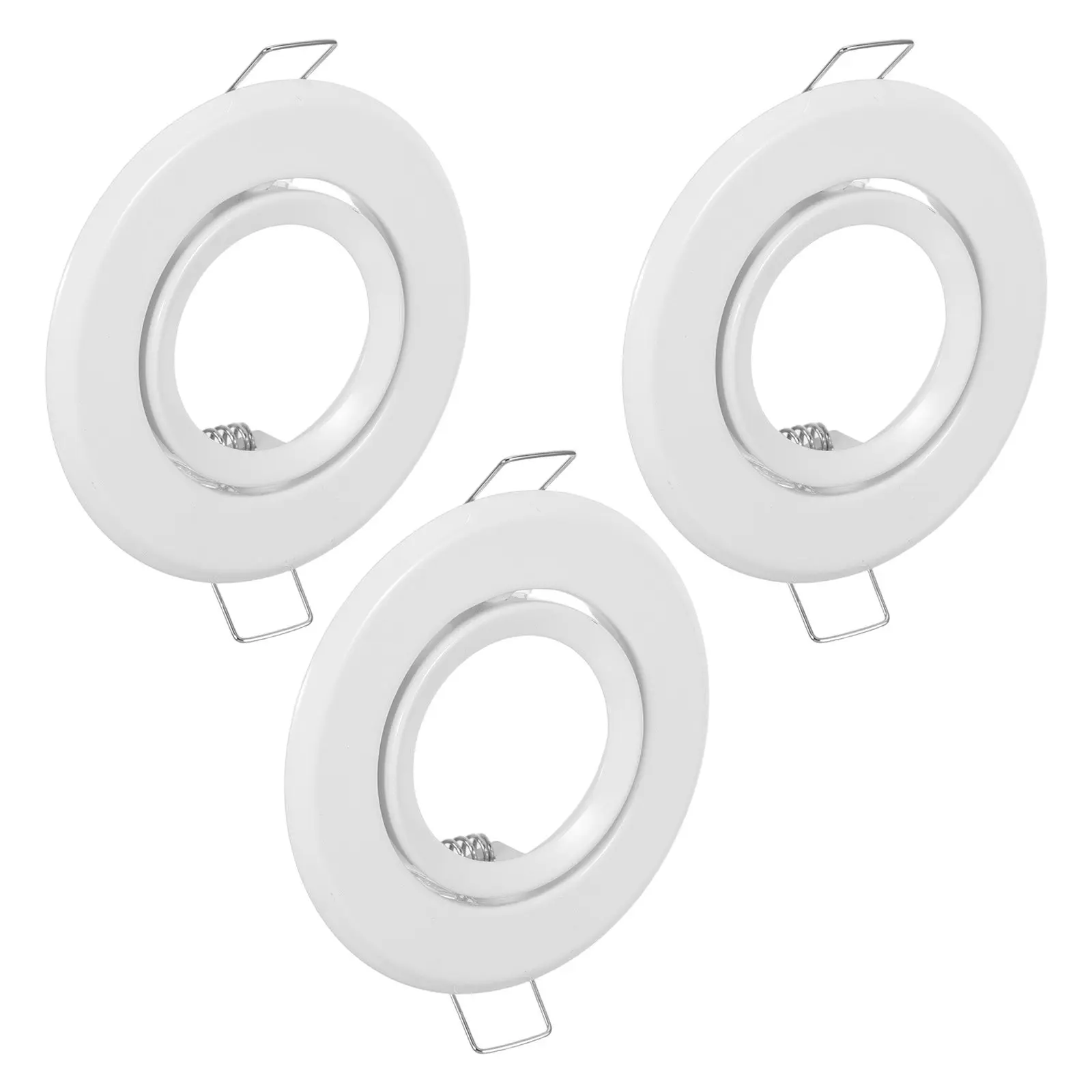 3Pcs Spotlight Mounting Bracket Iron Recessed Frame for Mr16 Gu10 Ceiling Light Fixtures Adjustable Downlight Holder