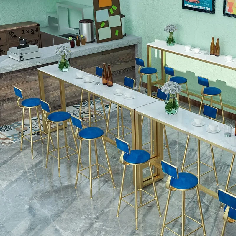 Household wall window high table milk tea shop bar long narrow table