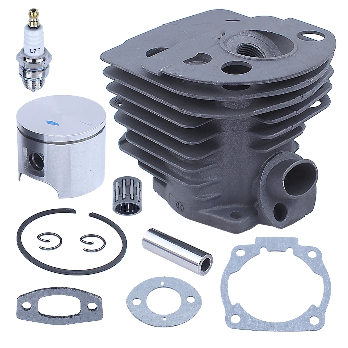 

46mm Nikasil Cylinder Piston Kit for Husqvarna 51 Rancher Chainsaw Cylinder Assembly + Piston Kit + Needle Bearing Replacement