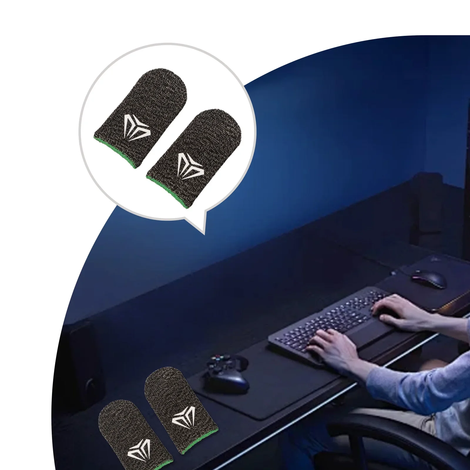 المبيعات الساخنة لعبة قفازات الإصبع Sweatproof المضادة للانزلاق ألعاب الكشتبانات شاشة تعمل باللمس إصبع كم تنفس أجزاء الإصبع