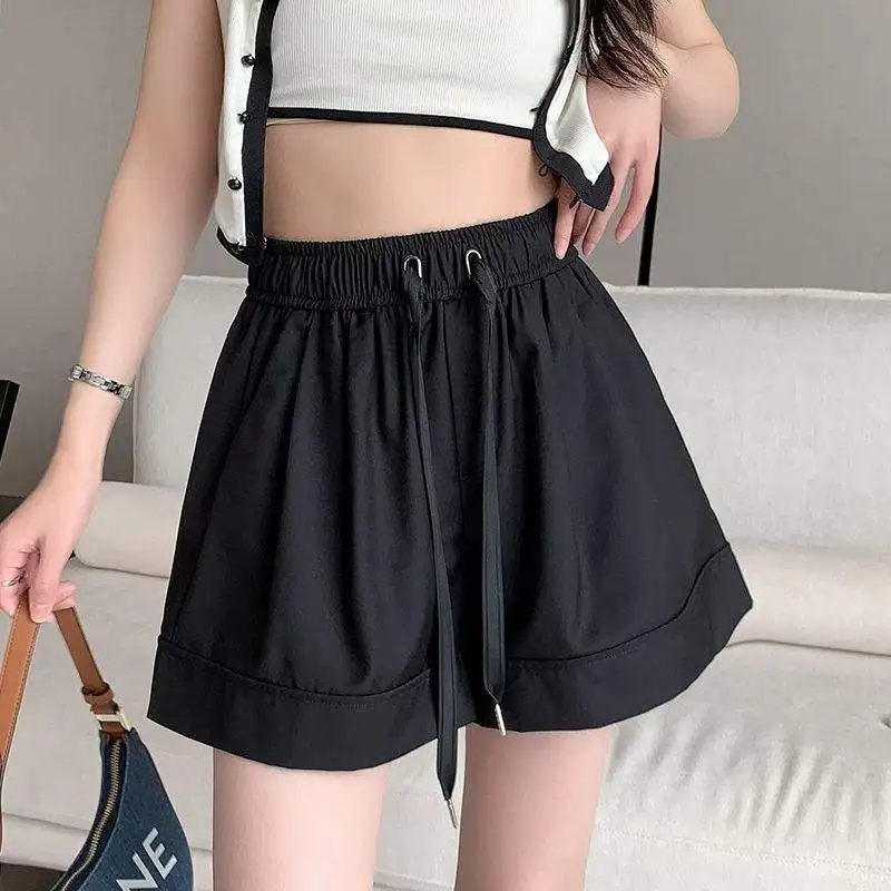 Pantaloni sportivi a vita alta da donna estivi sottili pantaloni a gamba larga casual dimagranti taglia piccola taglie forti pendolari Sle Faion coreano