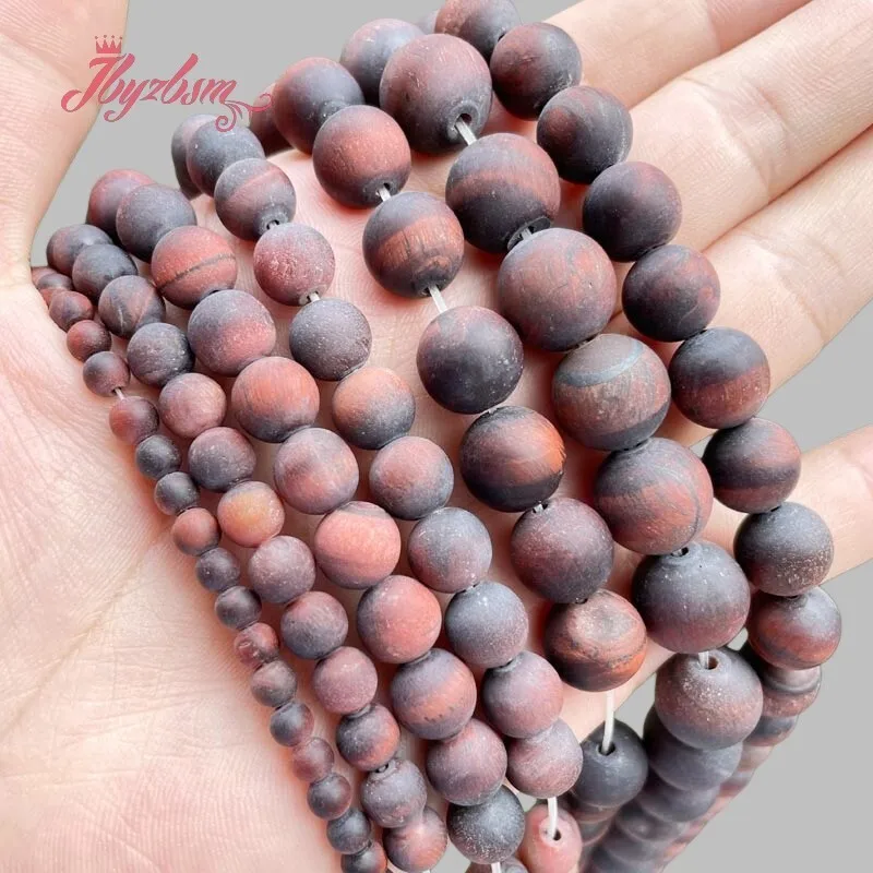 

Natural Red Tiger's Eye Frost Round Stone Beads For Jewelry Making Necklace Bracelets Strand 15 Inches DIY Loose Beads 6/8/10mm