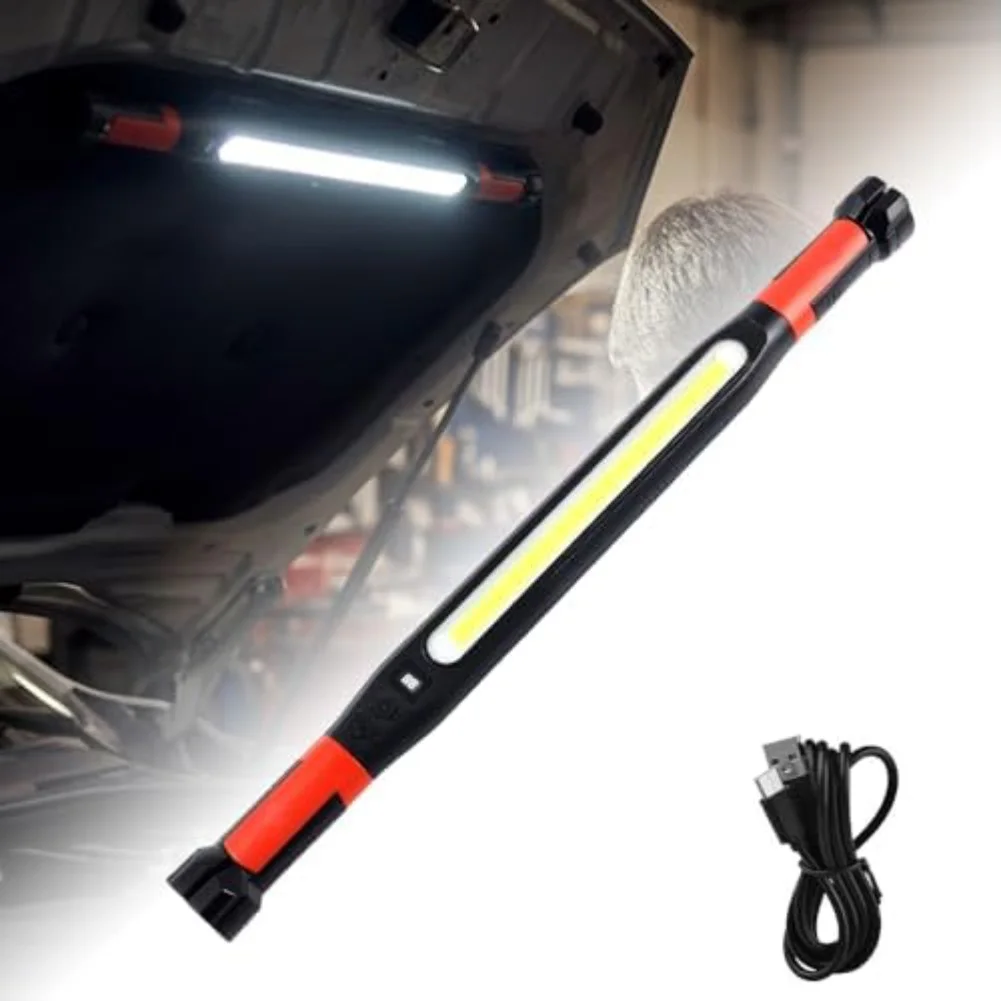 

Rechargeable LED Work Light 1200 Lumens Magnetic Flashlight With 360° Swivel Head For Car Repair Power Automotive Accessories