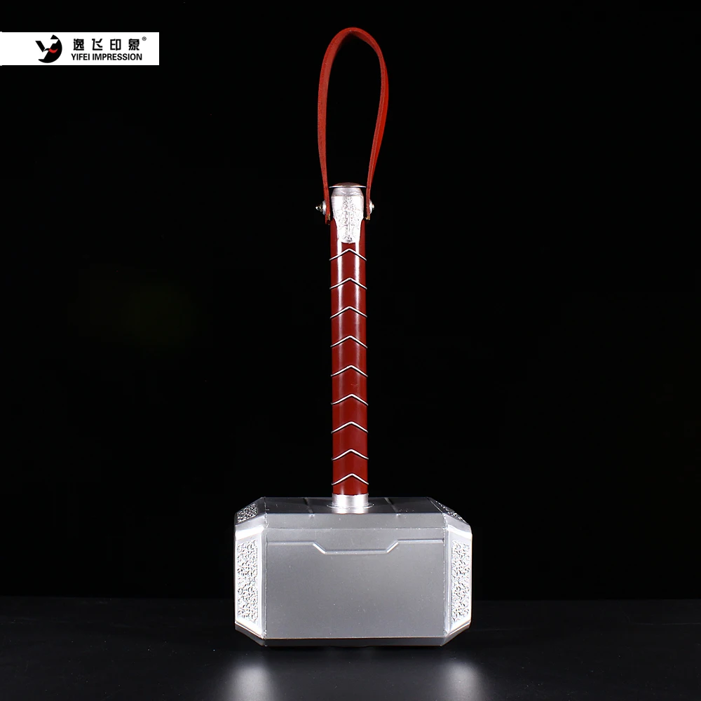 Yifei Impression Thor's Hammer Iron Craft Movie Prop Wall Decor Home Decor Café Creative Ornament Collection
