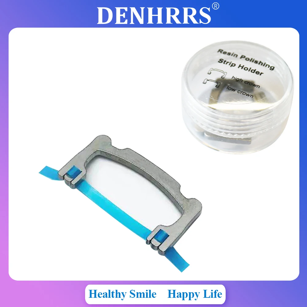 

2Pcs Dental Polishing Strip Holder Set Metal Hand Held Finishing Dentist Tool For Resin Teeth Grinding Sanding Shaping