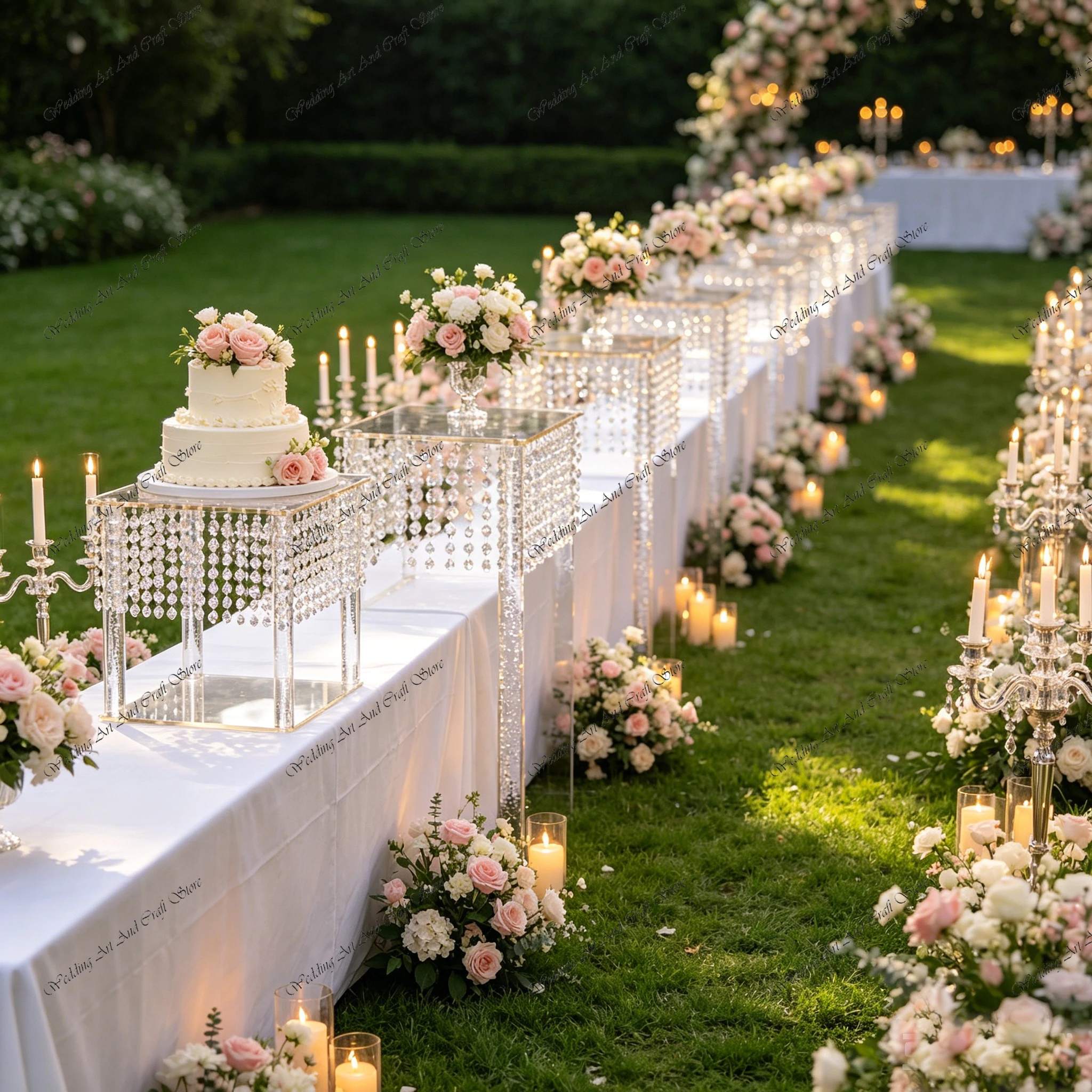 

10pcs f30 20-70cm Clear Acrylic Flowers Stand Wedding Centerpiece Cake Stand Road Lead for Romantic Table Decoration ivy1075
