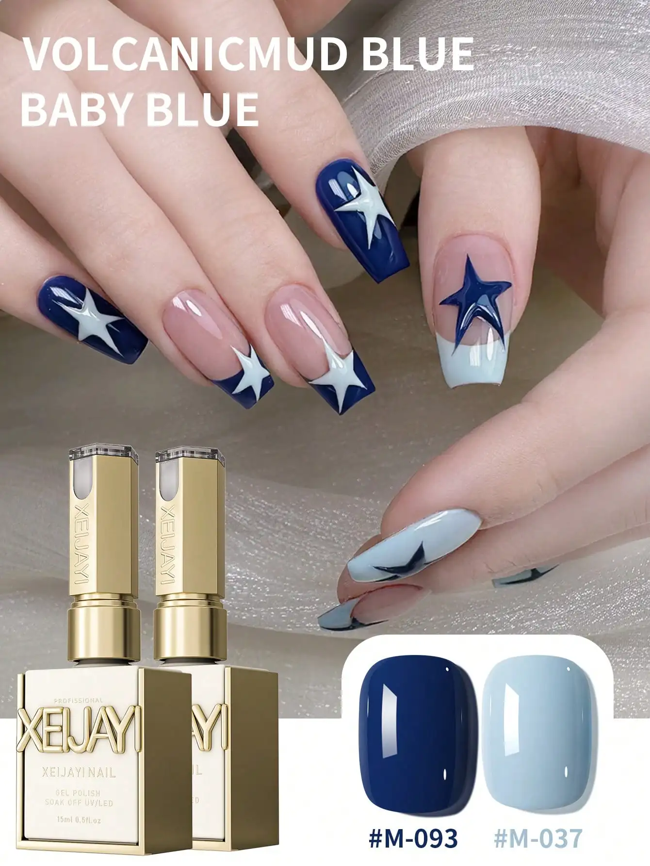 2025 New Online Celebrity Volcanic Mud Blue Mint Green Nail Polish Two-Color Small Set Series Whitening Firm and Long-Lasting
