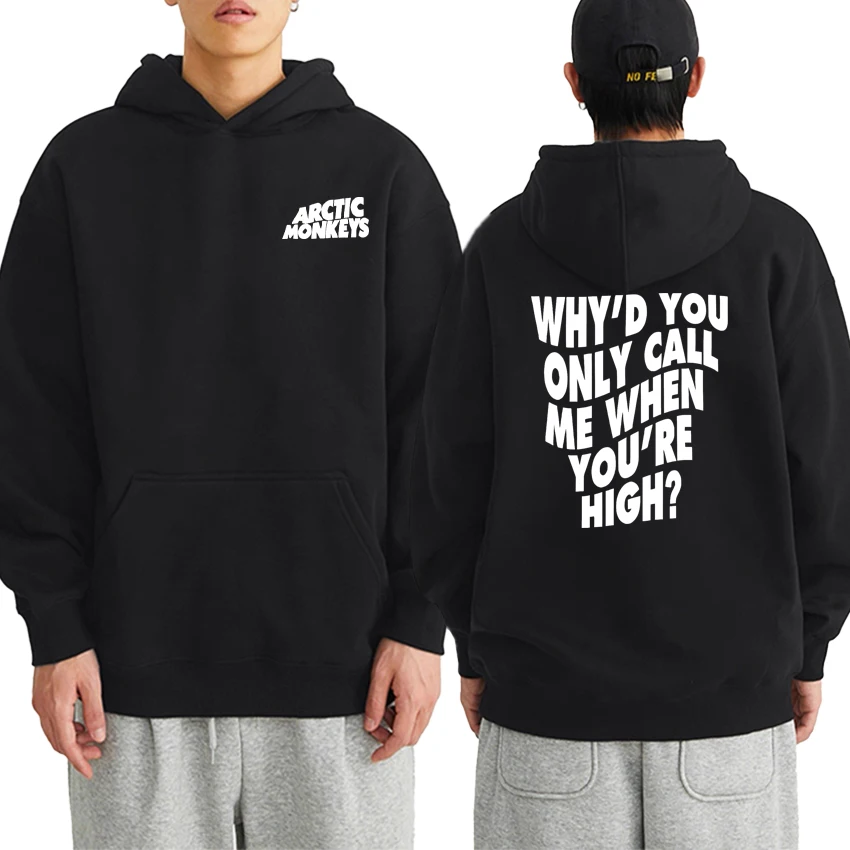 

Singer New In Arctic Monkeys Hoodies Double Sided Print Autumn Winter Long sleeve Fleece Sweatshirts Men Women Pullovers Unisex