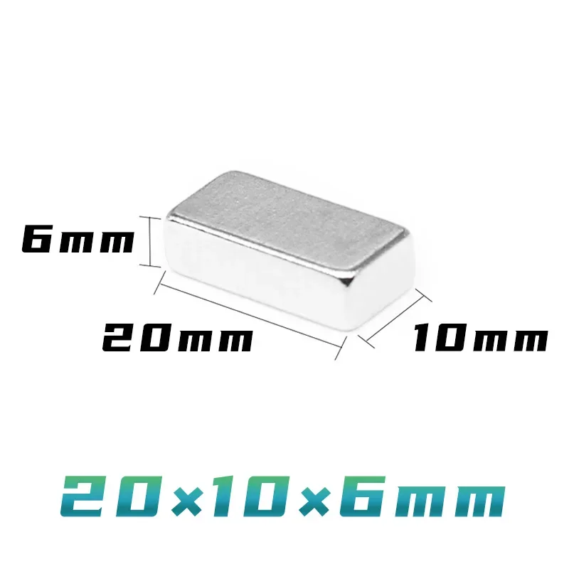 20x10x6mm Quadrate Rare Earth Magnet 20x10x6mm Block Strong Powerful Magnets For Fridge,DIY,Building,Scientific,Craft,Education