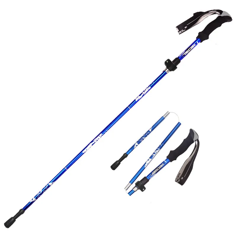 Bastones de Trekking ultraligeros, bastón nórdico plegable de aluminio 7075, Alpenstock