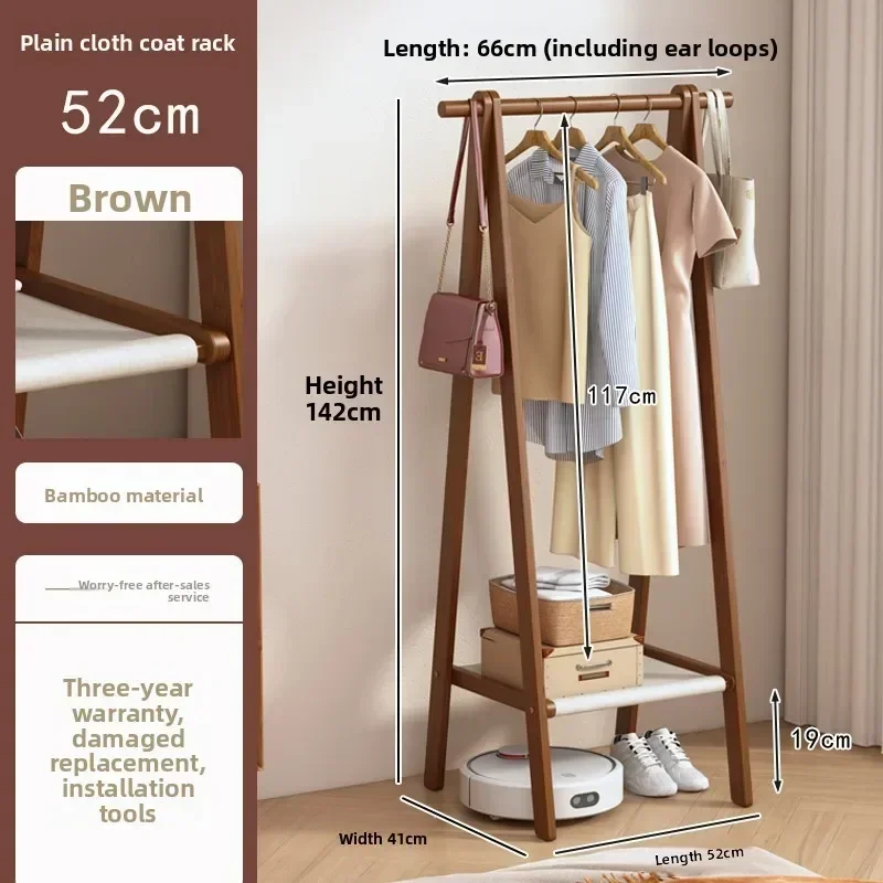 Exquisite Multi-functional Hanger Floor to ceiling Bedroom Hanger Double layer drying rack Clothes rack Storage rack
