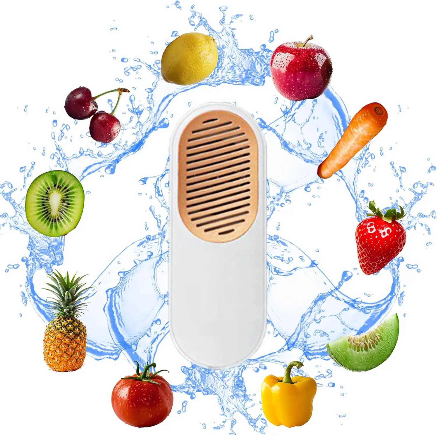

Fruit and Vegetable Washing Machine Fruit Cleaner Device in Water IPX7 Produce Purifier with Wireless Charging & OH-ion Purifica
