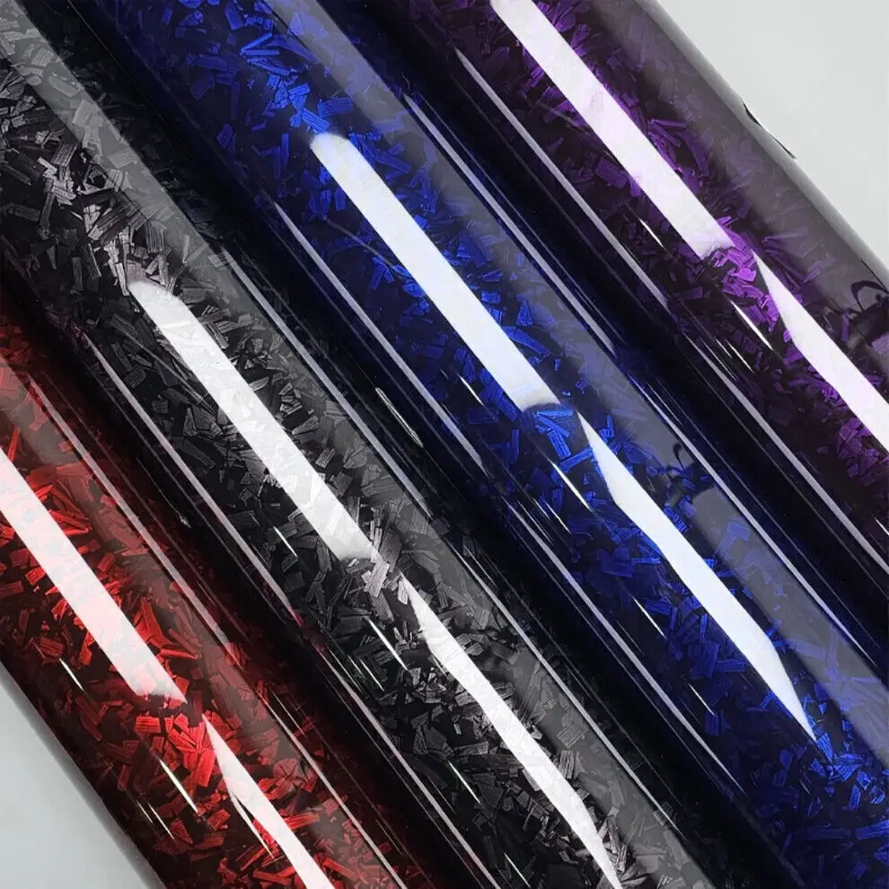 

1X Carbon Fiber Film Glossy Car Body Film Forged Carbon Fiber Vinyl Wrap Film Self Adhesive Decal Sticker for Car Accessories