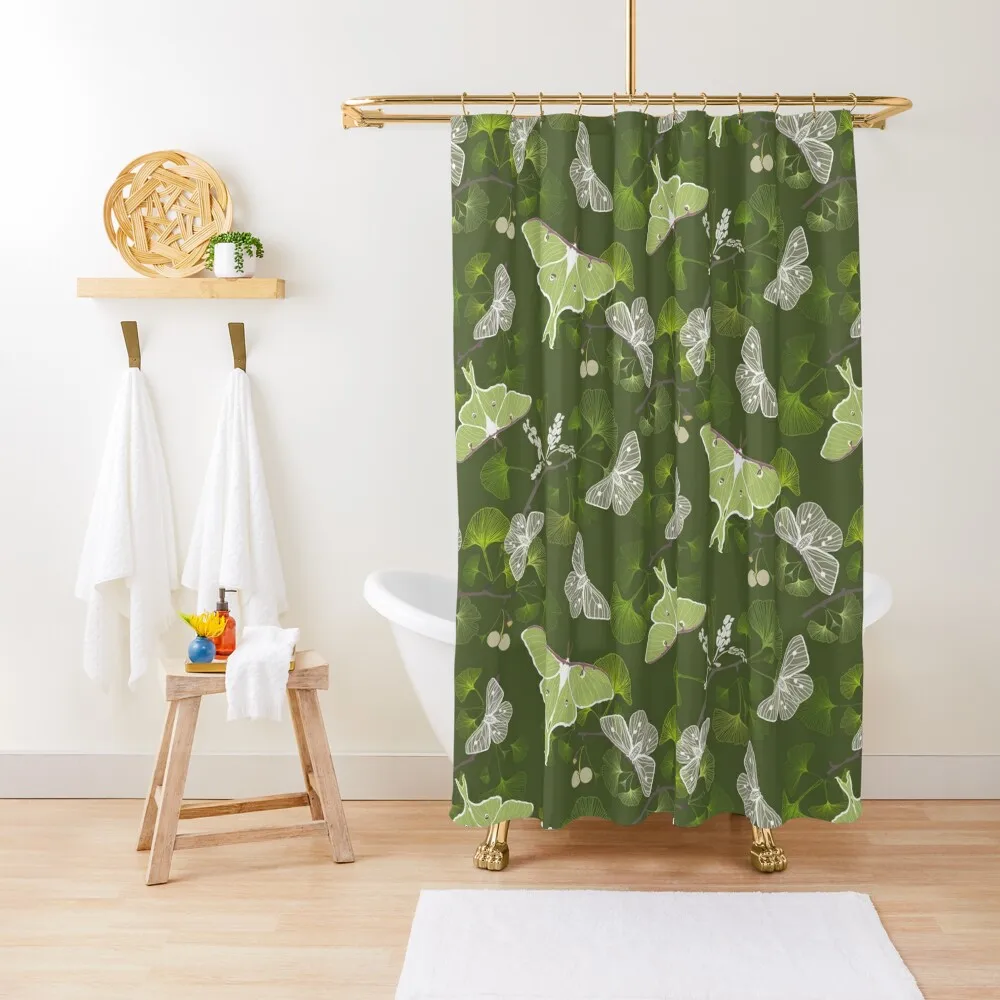 

Butterflies Luna Moth Green Shower Curtain Funny Shower For Bathroom Bathroom Shower Bathtub Curtain