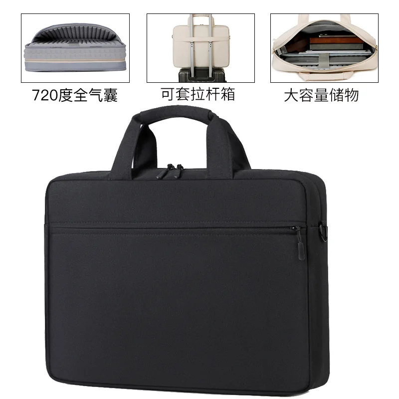 Laptop bag 720 degrees full airbag shock-proof and drop-proof notebook bag can be set trolley case large capacity business pass