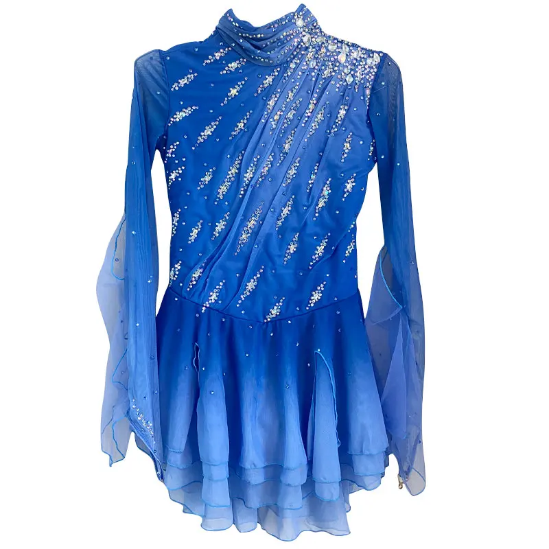 نمط أداء التزلج الملابس كمال الاجسام المنافسة الفن التشجيع الملابس النسائية المنافسة السوداء