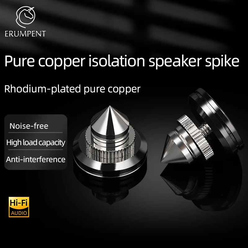 ERUMPENT Hi-end Solid Steel Speaker Spike Isolation Stands Feet for CD Amplifier Stand Shock Pads Absorber