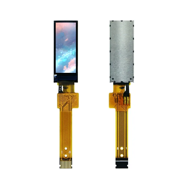 0.72 Inch 60x160 TFT LCD Display Screen - GC9D01 Driver, SPI Interface, 8-Pin Connector Color Long Bar Screen LCD Display Module