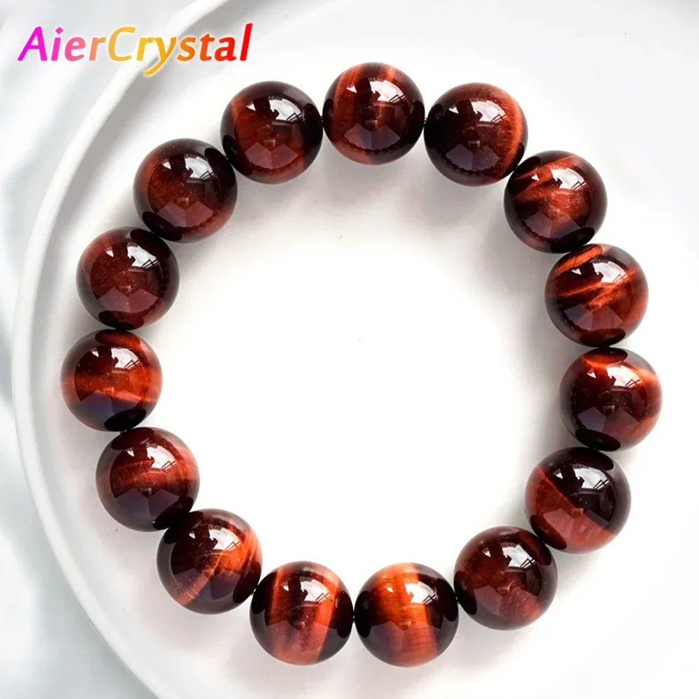 Natural Red Tiger Eye Stone Bracelet Buddhist Rosary Women Fashion Jewelry Reiki Healing Meditation Prayer Rope Rosary Bracelet