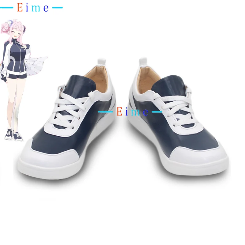 Juego azul archivo Misono Mika zapatos de Cosplay zapatos de PU botas de Carnaval de Halloween accesorios de Cosplay hechos a medida