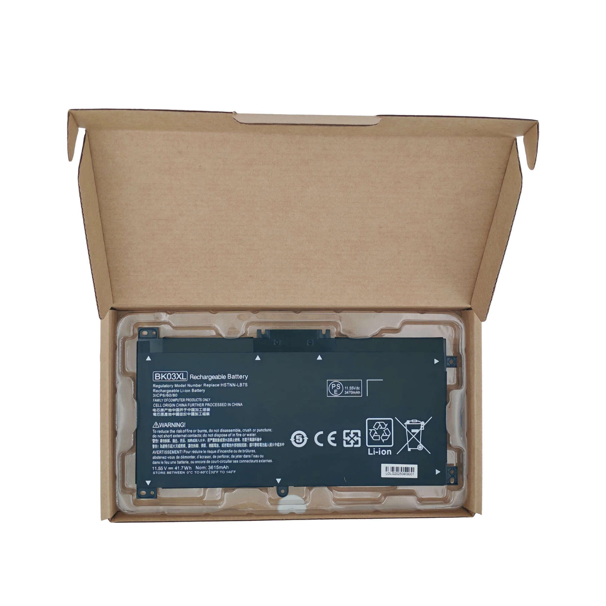 

BK03XL Аккумулятор для ноутбука HP Pavilion X360 Convertible 14m-ba0xx 14-ba000 14m-ba013dx 14m-ba011dx 14m-ba1xx 916811-855 41.7WH