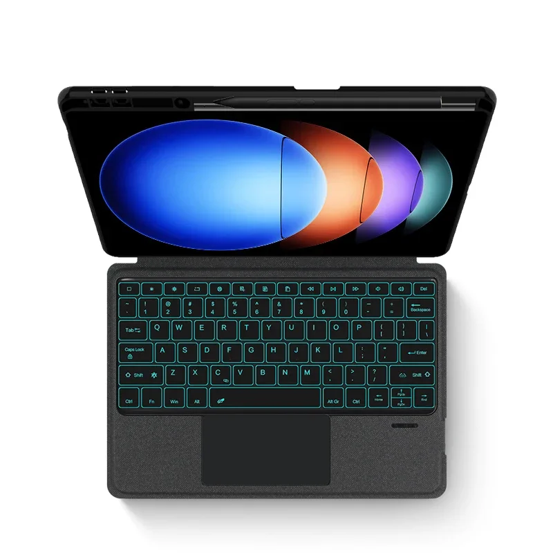 

Smart Magic Keyboard для Xiaomi Pad 6S Pro 2024 12,4-дюймовый чехол для планшета Mi Pad 6S Pro 12,4-дюймовый сенсорный чехол с подсветкой клавиатуры