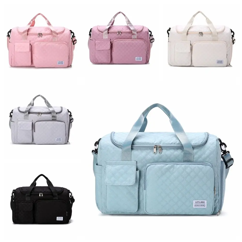 Oxford Travel Duffel Bag Sturdy Foldable Travel Luggage Bag with Shoe Compartment Short Distance Nylon Duffle Bag Ladies