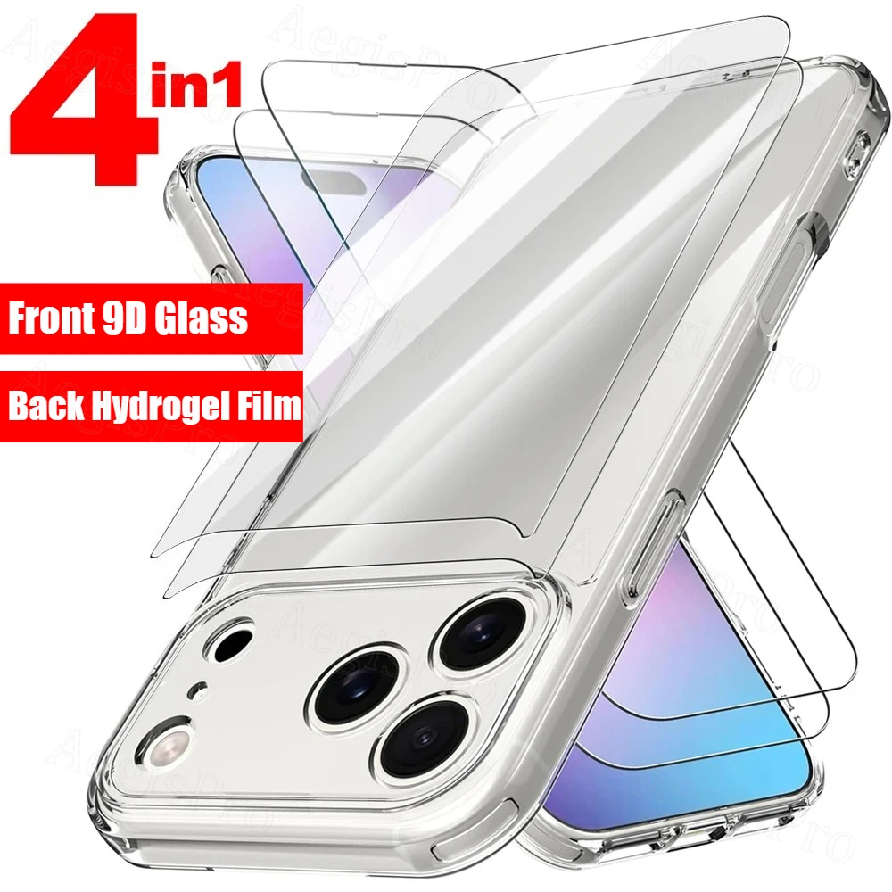 

Front+Back Anti-scratch Full Cover Tempered Glass Screen Protectors for IPhone 17 Air 17 Pro 17ProMax HD Clear Film for IPhone17