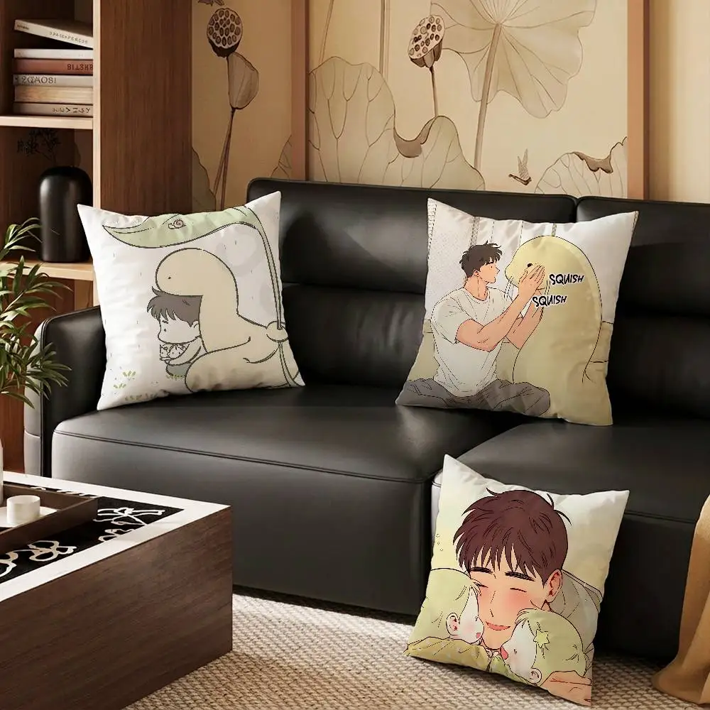 The Sacred Serpents Seduction Pillow Case Sofa Living Room Bedroom Headboard Backrest Cushion Square Cushion Nap Time